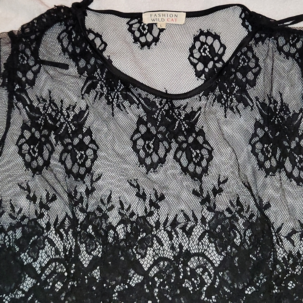 Black see thru blouse perfect for going out